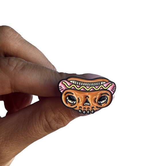 Zombie Hot Dog Enamel Pin - Picture 2 of 2